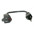 thumbnail image 2 of StarTech 12in Power Cord Extension - NEMA 5-15R to NEMA 5-15P - 12, 2 of 4