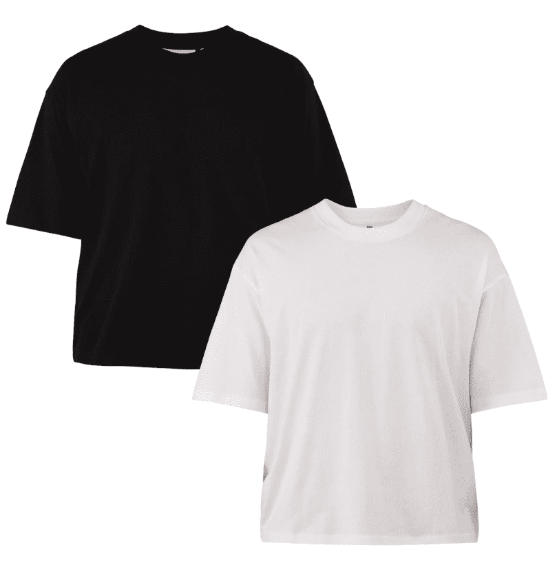 No Boundaries Cropped Tee - Oversized Fit 2-Pack - Walmart.com