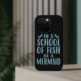 thumbnail image 4 of DistinctInk Tough Case for Apple iPhone 15 PRO (6.1" Screen), Compatible with MagSafe Charging - In a School of Fish Be a Mermaid, 4 of 6
