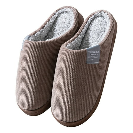 

AXXD Sandals Women Waterproof Cotton Slippers Season Indoor Home Bag And Couple Warm Shoes(40-10.5 Coffee)