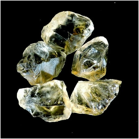 5pcs 84.60Cts Natural Golden Orange Citrine Gems Facet Rough