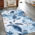 thumbnail image 2 of 4'x6' Area Rugs, Blue Beach Coastal Indoor Outdoor Area Rug for Living Room Bedroom, Coral Nautical Sea Turtle Washable Bathroom Rugs Kitchen Floor Carpet Mats Home Decor Aesthetic, 2 of 8