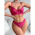 thumbnail image 3 of Classic Sexy Floral Lace Underwire Lingerie Set, 3 of 4