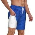 thumbnail image 6 of Rocae Blue Glitter for Men's Swim Trunks Quick Dry With Two Side Pockets and One Lined Patch PocketX-Large, 6 of 9
