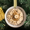 thumbnail image 3 of Oatmeal with Banana Peanut Butter and Honey Breakfast Comfort Food Lovers Foodie Novelty Holiday Christmas Ornament Xmas Tree Gift (Flat Design Printed on Ceramic, Not 3D), 3 of 3
