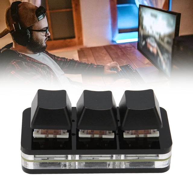 Teclado De Programación Macro, Compatible Con Intercambio En Caliente Estándar OSU Plug And Play Función De Memoria Multifunción Mini Teclado USB De 3 Teclas