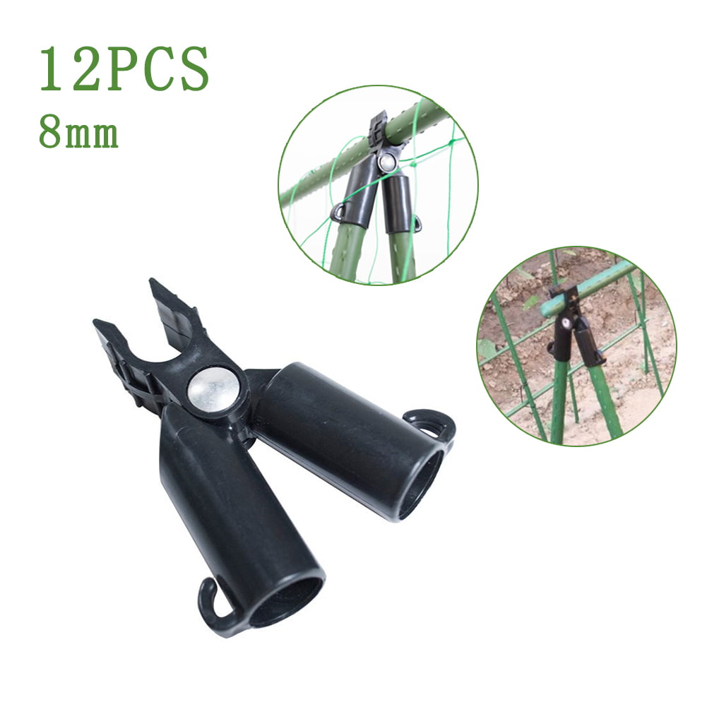 Garden Climbing Plants Accessories Rod Connector Stake Adjustable Clip Pipe 2Pcs 