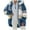 Blue, variant on Plus Size Fuzzy Fleece Jacket for Women Winter Full Zip Plush Hooded Cardigan Coats Oversized Shaggy Outerwear 2024 (Blue,XL)