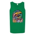 thumbnail image 3 of Funny Neon Sloth | Dean Russo Art Animal Lover Mens Sleeveless Top, Kelly, 3XL, 3 of 5