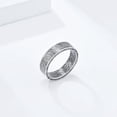 thumbnail image 3 of PAMTIER Unisex 6mm Simple Personality Hip Hop Dome Brushed Matte Stainless Steel Biker Ring Statement Band Comfort Fit Ancient Silver Size 9, 3 of 5