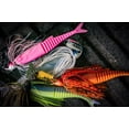 thumbnail image 3 of 6th Sense – Jigsaw Minnow 4.8 Soft Plastic Swimbait Trailer for Vibrating Jigs, Ribbed Paddle Tail Bass Fishing Bait, 3 of 6
