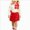 A103---Red, variant on 9-12 Months Toddler Winter Sweet Baby Girl Winter Sweatshirt School Sets Long Sleeve Ruffle Top With Patchwork Design Skirt And Beret Hat Red Girl Winter Sweatshirt School Sets
