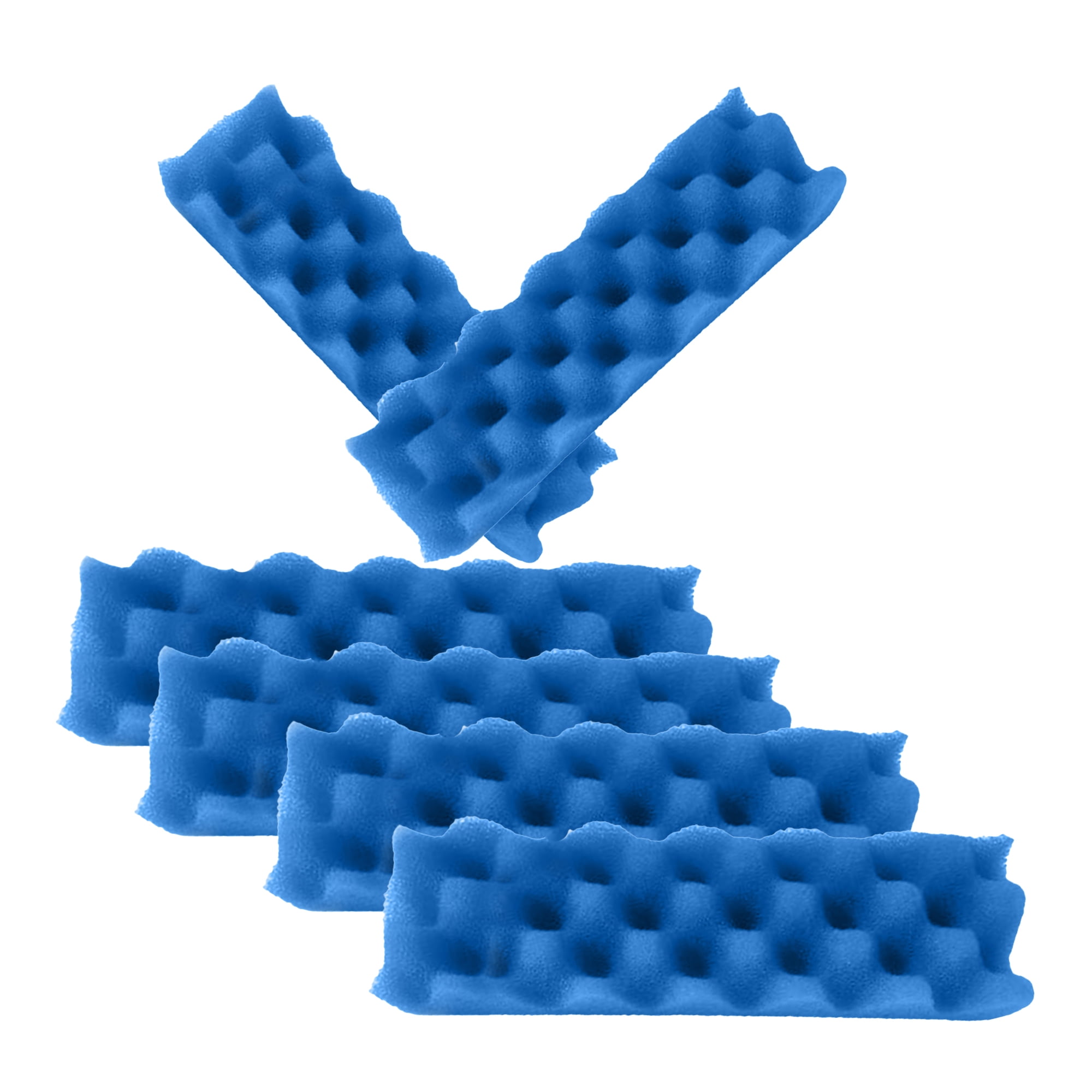 TropicAqua Blue Foam Filter Pads Replacement Compatible with Fluval 206, 207, 306, 307 Aquarium Bio Sponge (Pack of 12)
