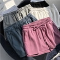 thumbnail image 2 of Pantalones cortos deportivos de cintura alta con cintura elástica para mujer, ropa exterior informal holgada, pantalones de pierna ancha, pijamas de verano para el hogar, 2 of 6
