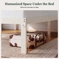 thumbnail image 3 of Amolife 14" Queen Size Bed Frame, Heavy Duty Metal Platform Bed Frame with 12.6" Under-bed Storage, Easy Assembly, Cream White, 3 of 12