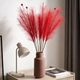 thumbnail image 5 of Yhmxh Pampas Grass Decor 28 Inch Faux Pampas Grass Artificial Dried Flowers Small Vase Filler Pompas Grass, Artificial Fluffy Pampas Grass Decor for Home Room Birthday Bathroom Party Wall 1Pcs, 5 of 6