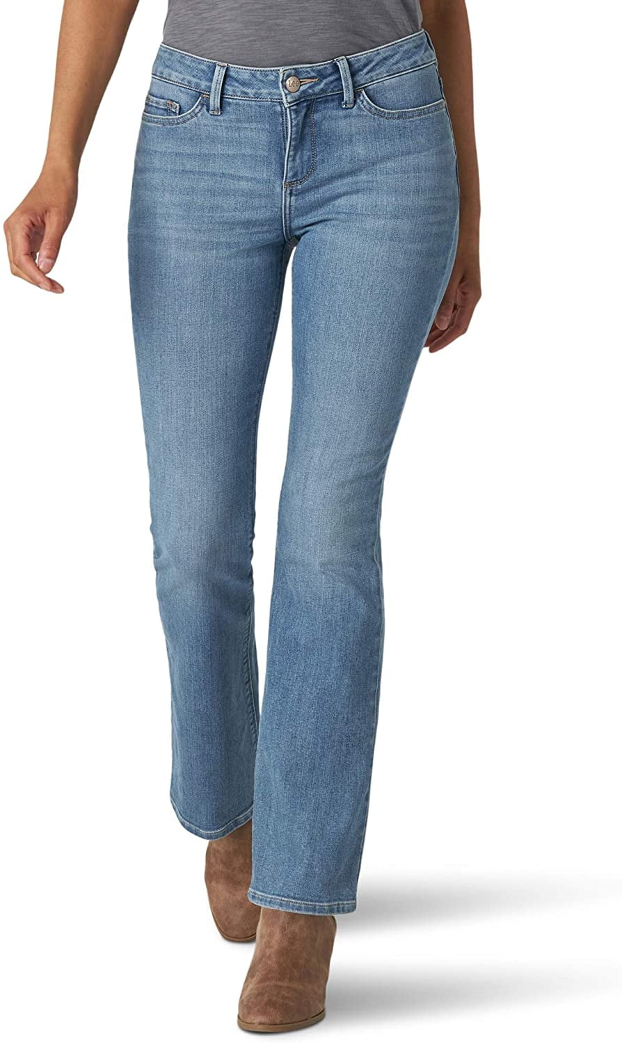 Lee Womens Misses Secretly Shapes Regular Fit Bootcut Jean