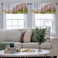 thumbnail image 4 of LALILO Kitchen Curtain Valance Beautiful Mountain And Sakura Rod Pocket Window Curtain 52"x 18" Set of 2, 4 of 5