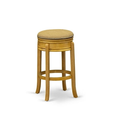 East West Furniture Counter Height Bar Stool with Round Shape