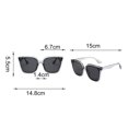 thumbnail image 6 of Eoperou Adult Sunglasses Square Retro Large Frame Ultra-light Classic Sun-resistant Simple Style Anti-UV Women Men Unisex Sunglasses for Vacation, 6 of 8