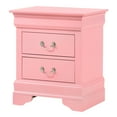thumbnail image 2 of Louis Philippe 2-Drawer Pink Nightstand (24"H x 21"W x 16"D), 2 of 5