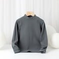 thumbnail image 5 of YOUYEDIAN Boys Turtleneck Long Sleeve Shirts Kids Fleece Mock Neck Base Layer Top Casual Soft Comfy Versatile Sweater Sweatshirt (Dark Gray, 13-14 Years), 5 of 5