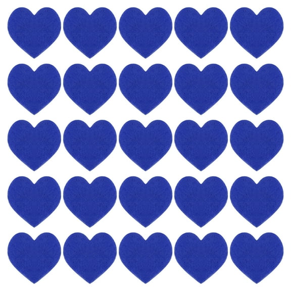 Felt Heart Shape Heart Valentine's Day Hearts Craft 2Inch x 2Inch for Party Crafting Art, Blue, Pack of 100