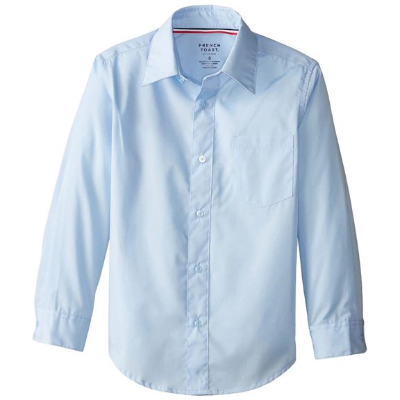 French Toast Boys 10-20 Husky Long-Sleeve Dress Shirt (Light Blue 10H)