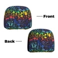 thumbnail image 6 of Kdxio Magical Mushrooms and Flowers Pattern Print 2 Piece Car Head Rest Covers Set Auto Front/Rear Seats Headrest Cover Universal Fit Most Cars,Sedan, SUV, 6 of 9