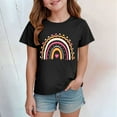 thumbnail image 2 of Gubotare T Shirts for Girls Trendy Toddlers Girls' Short Sleeve T Shirt Summer Toddlers Girls' T Shirt with Round Neck (Black,Size 3-4 Years), 2 of 4