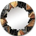 thumbnail image 2 of DESIGN ART Designart "Marble Granite Agate With Touches Of Gold XVII" Modern Geometric Wall Mirror 24in.x24in., 2 of 4