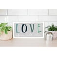 thumbnail image 4 of Love Above All Soft Grey Green Script 20 x 10 Wood Wall Sign Plaque, 4 of 4