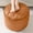 Orange, variant on Round Stuffed Pouf Ottoman, Pu Leather Poufs with Foam Chunk Filling, Furry and Fluffy Pouf Foot Stool Storage Ottoman, 20 X 15 Floor Poufs Foot Rest for Living Room,Brown