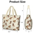 thumbnail image 3 of Tote Bag for Women - Dachshund Footprint Shoulder Bag - Large Utility Work Duffle Bag with Zipper Handbag for Travel, Work, Sprots, 3 of 5