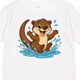 thumbnail image 4 of Inktastic Otter Lover Boys or Girls Long Sleeve Toddler T-Shirt, 4 of 5