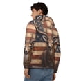 thumbnail image 4 of Kdxio Deer American Flag Wall Print Men Hoodies Casual Hoodies for Men with Zip Pockets Full Zip Long Sleeve Sweatshirt Sports Hooded Jacket-X-Large, 4 of 5