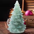 thumbnail image 4 of Vrorvz Resin Christmas Tree Christmas Decorations Christmas Ornaments Mini Tabletop Ornament Crystal Chip Long Lasting Home Office Decor for Living Room Desk Shelf Blue, 4 of 6
