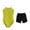 Yellow1, variant on KyCheLot 3-16 Years Girls Leotard Dancewear Classic Solid Color Breathable Cami Bodysuit