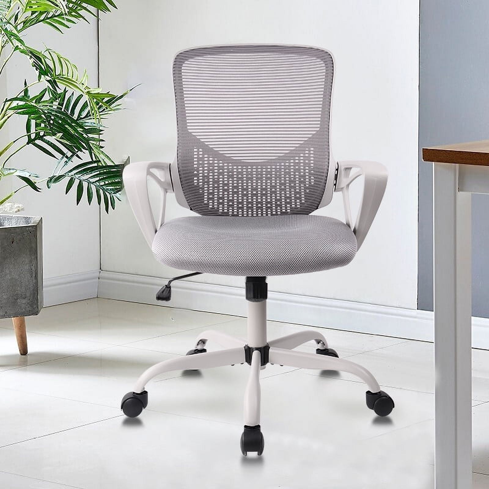 edx Desk Chair with Ergonomic Lumbar Support for Home, Office, Bedroom, 250lbs, Grey