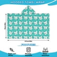 thumbnail image 2 of Esign Of Head Pug Dog Hooded Bath Towel，50"x30" for Ages 3 To 12 Kids, Quick Dry Lightweight Soft Microfiber Hood Beach Towel Cover Up for Kids, 2 of 7