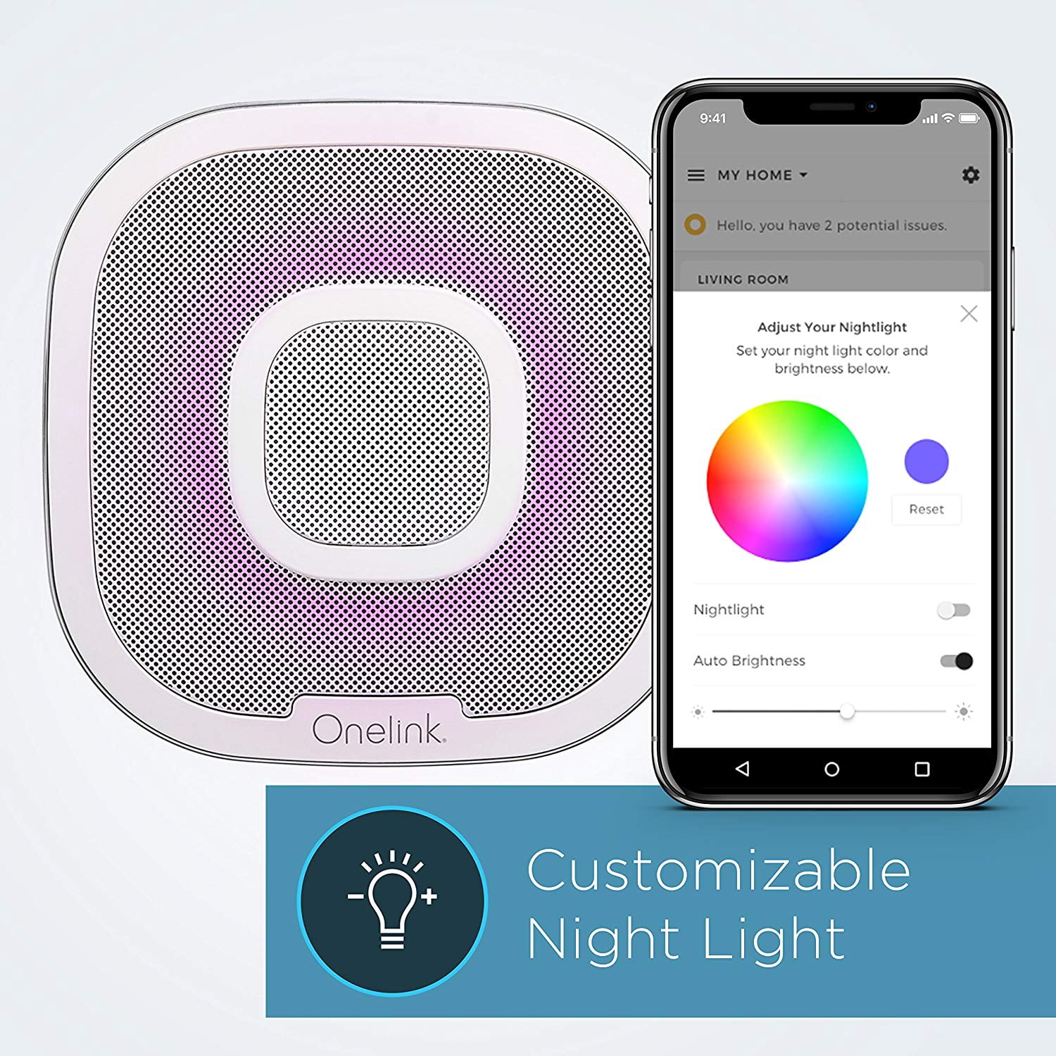 Smart Assistant Enabled Smoke Detector and Carbon Monoxide Detector Alarm with Premium Home Speaker | Onelink Safe & Sound by First Alert