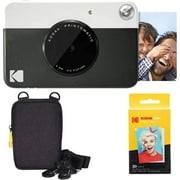 Kodak Printomatic Instant Camera (Black) Bundle W/20 Pack Zink Paper and Case