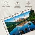 thumbnail image 6 of Elephant Stock Relaxing Trillium Lake Wall Art - Horizontal Multi Panel Canvas - Living Room Wall Decor - Nature Multi Panel - Blue And Green Decor - 74" x 48", 6 of 8