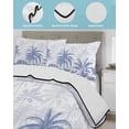 thumbnail image 4 of Palm Trees Twin Size Down Alternative Comforter, Lightweight Comforter Quilt Bedding Set with Pillow Shams Blue Tropical Plants Summer Forest Scenery All Seasons Bed Comforter Duvet Insert 68"x86", 4 of 7