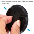 thumbnail image 4 of Uxcell 39mm Lens Cap Set, 3Pack Sides Pinch Snap Camera Lens Cover, Black, 4 of 6