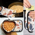 thumbnail image 5 of Yayeee Oven Mitts and Pot Holder Set of 4 Heat Resistant Kitchen Gloves Baking Hot Pad, White Mushroom, 5 of 5