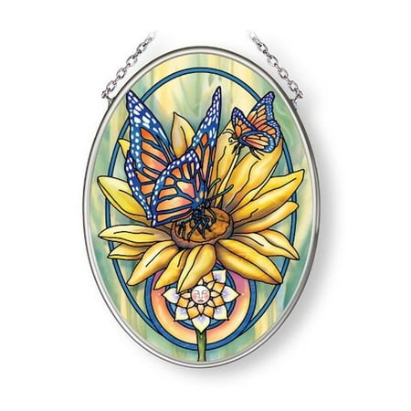 Amia Studios 42877 Butterfly Magic Dreams of Transormation Star Small Oval Suncatcher