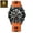 Orange black, variant on Fashion Men's Sport Watch – Quartz Movement, Calendar Function & Luminous Hands