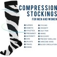 thumbnail image 4 of FREEAMG Zebra Compression Socks Women Men Long Stocking (20-30mmHg) Travel Knee High Stockings for Athletic Sports,Running,Cycling,Nursing, 4 of 7