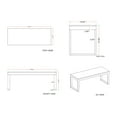 thumbnail image 7 of Ellington U-Leg Upholstered Bench, Natural Frame with Beige and White Aztec Pattern Fabric, 7 of 7